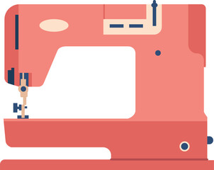 Fabric sewing machine vector illustration