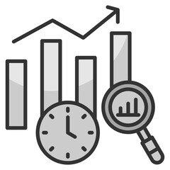 Real-Time Analytics  Icon Element For Design