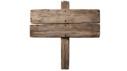 Blank wooden sign isolated on white