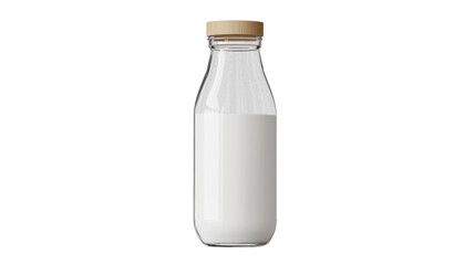 bottle of milk isolated on white background 