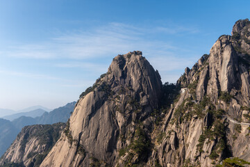 Fototapeta premium mountains and clouds Huangshan, China