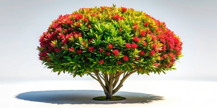Elegant Climbing Shrub - White Background - AI Photography