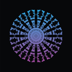 modern mandala purple blue gradient