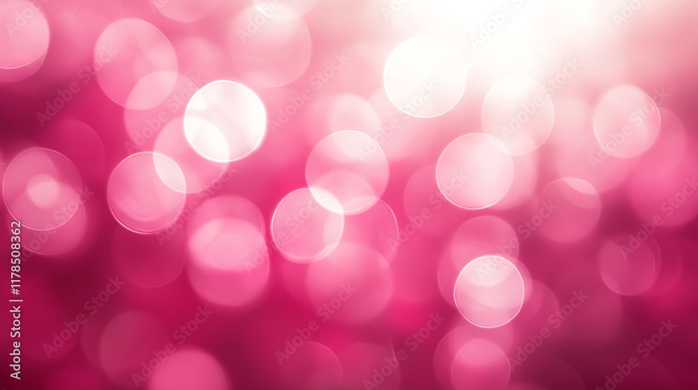 Canvas Prints a vibrant pink bokeh background featuring soft circular light patterns, perfect for creative design 