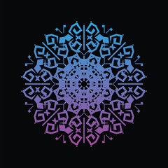 modern mandala purple blue gradient