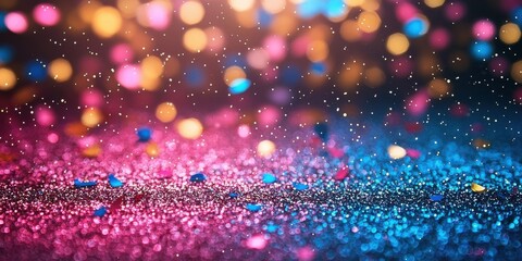 Fototapeta premium Vibrant Bokeh Glitter Background