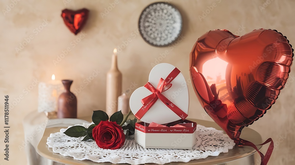 Fototapete valentines day background with heart pattern and typography of happy valentines day text . vector il