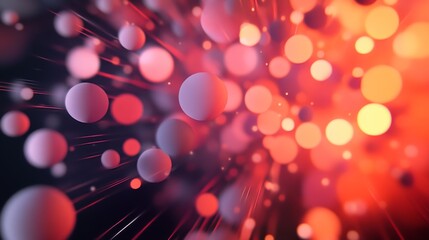 Abstract Data Points Visualization with Realistic Illustrations of Colorful Spheres on a Dynamic Background