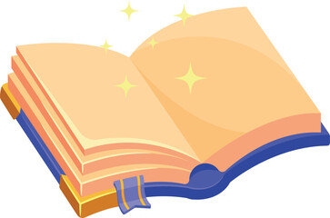Esoteric magic spell book vector illustration