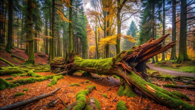 Faskally Wood Fallen Tree: Pitlochry, Scotland - Urban Exploration Photography