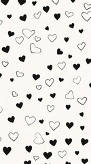 Heart backgrounds pattern white.