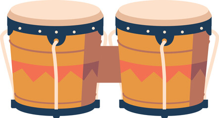 African double drum music instrument