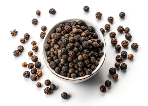 Floating Peppercorns - Drone Shot, Aromatic Spice
