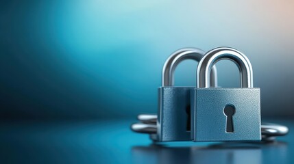 Naklejka premium Enhancing security, a closeup of padlock with key, representing privacy and data protection