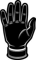 Silhouette Vector Illustration of a Gloves and Winter Collection, Vector Illustration and art