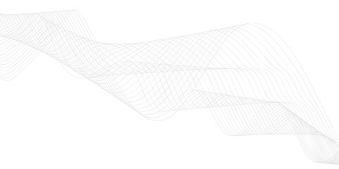 Abstract vector background with black wavy lines. Abstract black lines wave curve motion on white background. Vector Illustration.