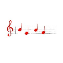 music notes on transparent background	
, notes