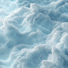 Fototapeta premium A mesmerizing abstract cloudscape featuring soft, fluffy clouds in shades of blue and white, creating a tranquil and dreamy atmosphere.