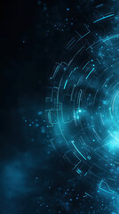 Obraz premium Futuristic digital abstract background with glowing elements
