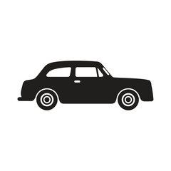 Modern Black Car Silhouette Vector
