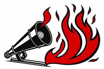 Fire Flame Icon Vector on Solid White Background Minimalist Design Art