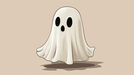 Cute Halloween Ghost Illustration Vector