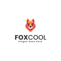 Fox Cool Gradient Colorful Logo