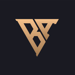 BA Logo Design. Modern, Minimal, Elegant and Luxury BA Logo. Sleek Triangle Monogram Letter BA Logo Design for Brand Corporate Business Identity.
