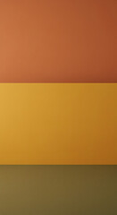 Obraz premium Abstract Tri Color Background Terracotta Gold Olive Green Gradient Wall