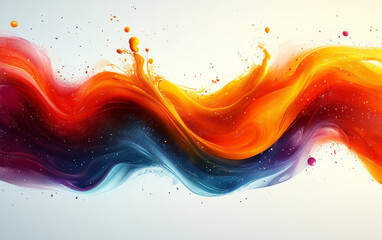 The dynamic interplay of rich blues, fiery oranges, and soft pinks creates a sense of movement and depth, reminiscent of interstellar clouds or vibrant liquid formations