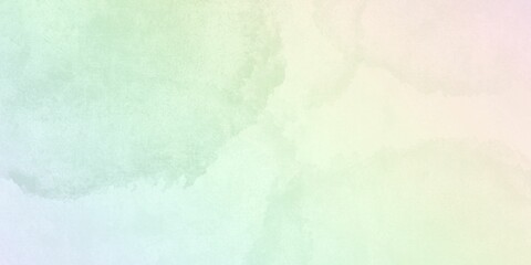 Abstract Watercolor Background with Pastel Green and Pink Washes
