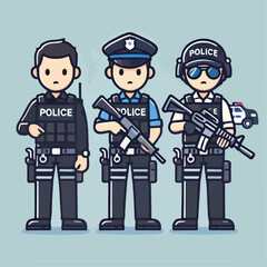 police officer with a gun