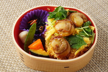 帆立わっぱ弁当
