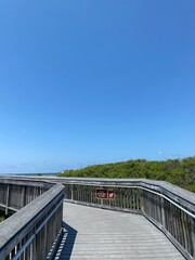 wooden bridge to the beach