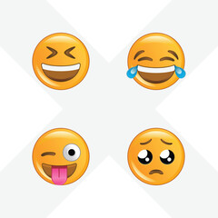 funny emoji vector