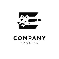 Obraz premium Letter E Bullet Logo Icon Vector