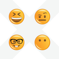 funny emoji vector