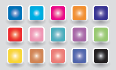 Collection of gradient simple radial colour palette. Colour palette trends