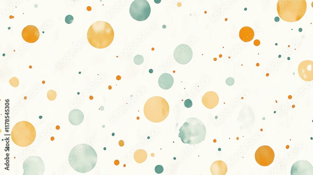 Poster Elegant pastel amber and mint dashed patterns create a serene and harmonious background experience
