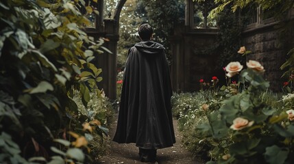 Naklejka premium Enchanted Garden Pathway Scene