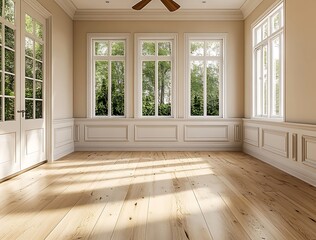 Sunlit Elegant Room Interior