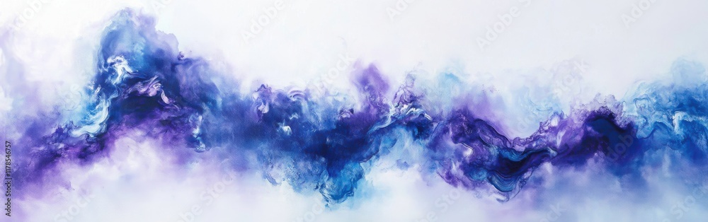 Poster elegant lavender and blue abstract design blending softly into serene white space for a calming effe