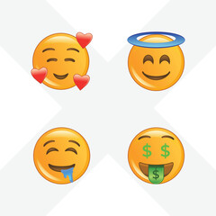 Naklejka premium funny emoji vector