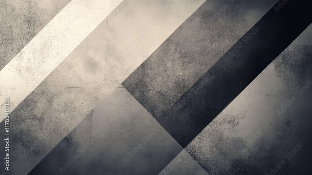 Leinwandbilder Abstract monochrome pattern in muted gray tones creates a minimalist composition with balanced lines and shapes