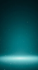 Fototapeta premium Abstract Teal Background with Floating Particles Grunge Texture Overlay Design Element