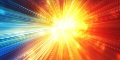 Obraz premium Vivid Light Rays Against a Radiant Colorful Background