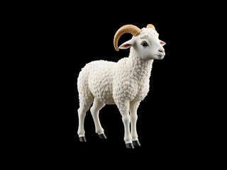 Fototapeta premium Lamb cartoon 3d rendering 