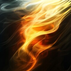 Fototapeta premium Dynamic abstract art featuring fiery glow and swirling patterns. The vibrant colors create a sense of energy and movement, perfect for creative projects.