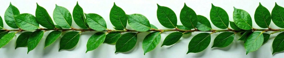 Fototapeta premium Fresh laurel leaves used in a decorative wreath or garland, rustic decor, wreaths