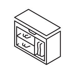 open shoe cabinet under seat